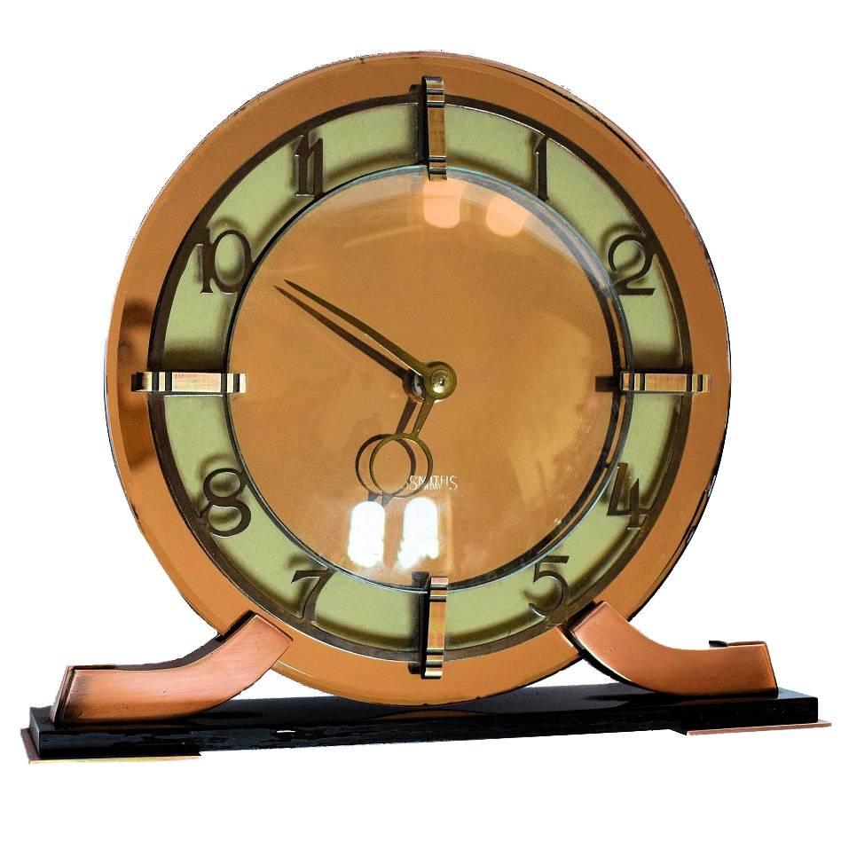 1930s Art Deco Modernist Clock by Smiths