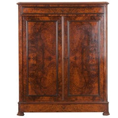 French 19th Century Louis Philippe Burl Rosewood Buffet