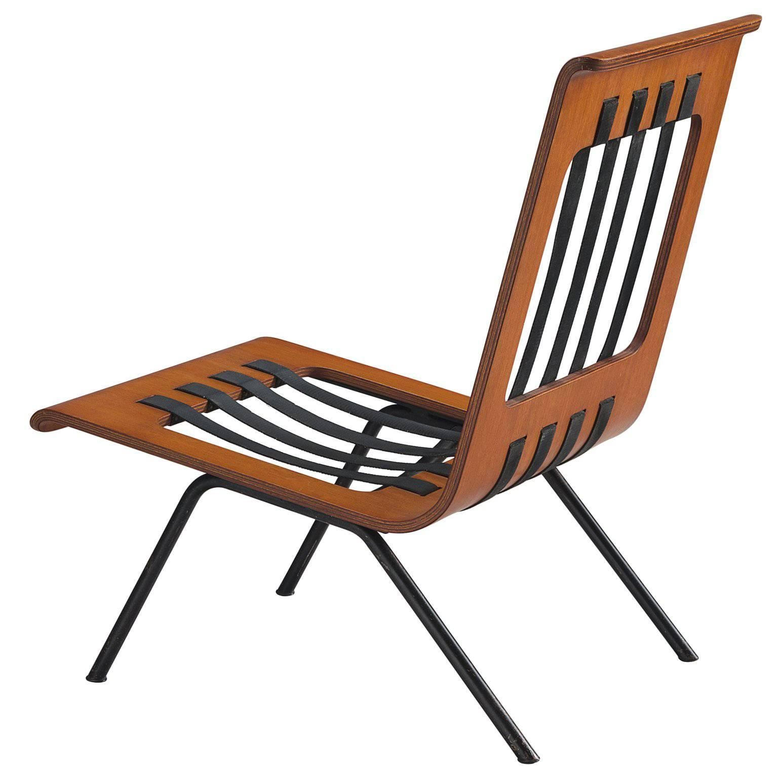Franco Campo and Carlo Graffi Lounge Chair in Bent Teak