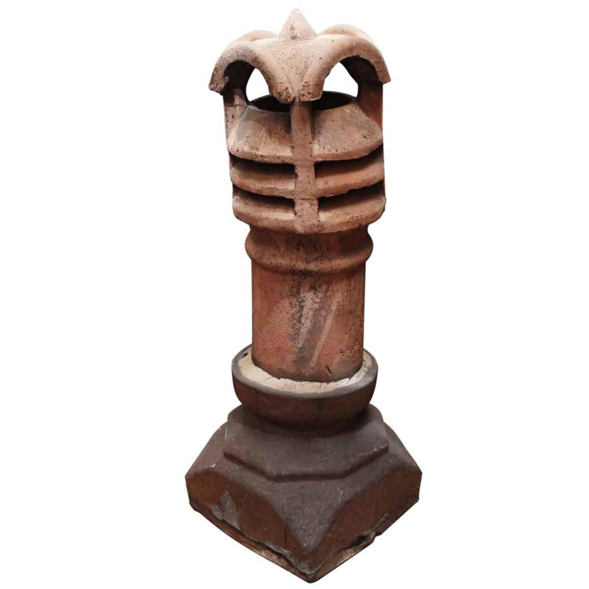 1920s Terracotta Chimney Pot from Chicago Greystone