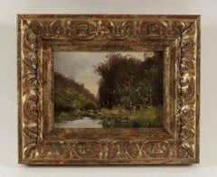 Leon Dupuy 'Galien Laloue' Rural Scene in Fontainebleau Forest Barbizon School