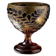 Crystal Cup I in Amber and Blue
