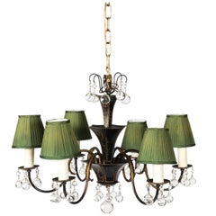 Six-Arm English Chandelier, circa 1850