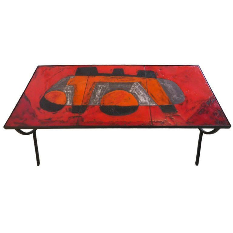 Robert and Jean Cloutier Ceramic Coffee Table