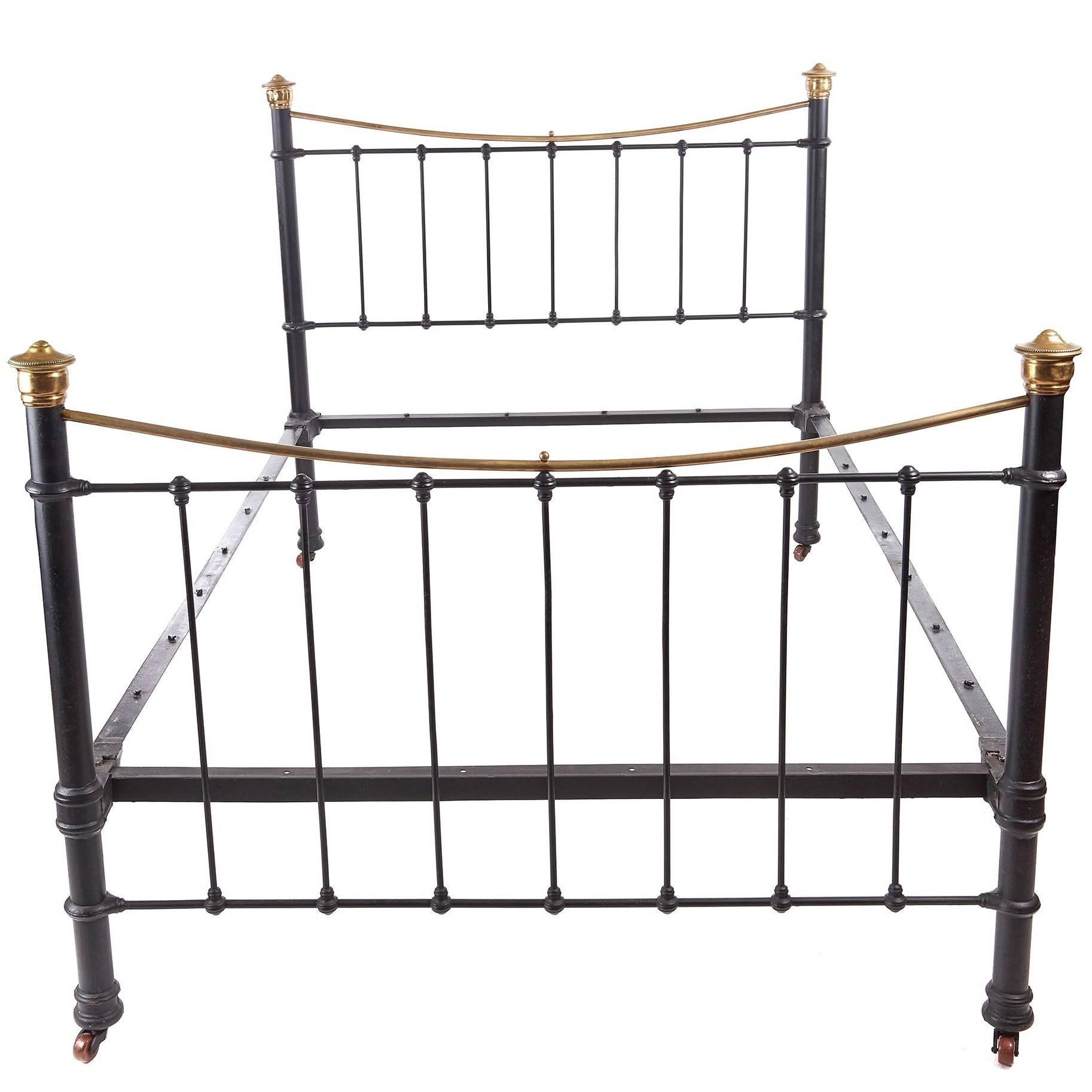 Victorian Brass and Iron Bed For Sale