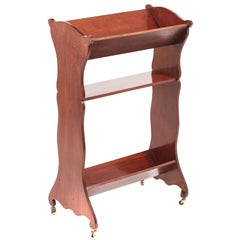 Unusual Antique Mahogany Book Trough