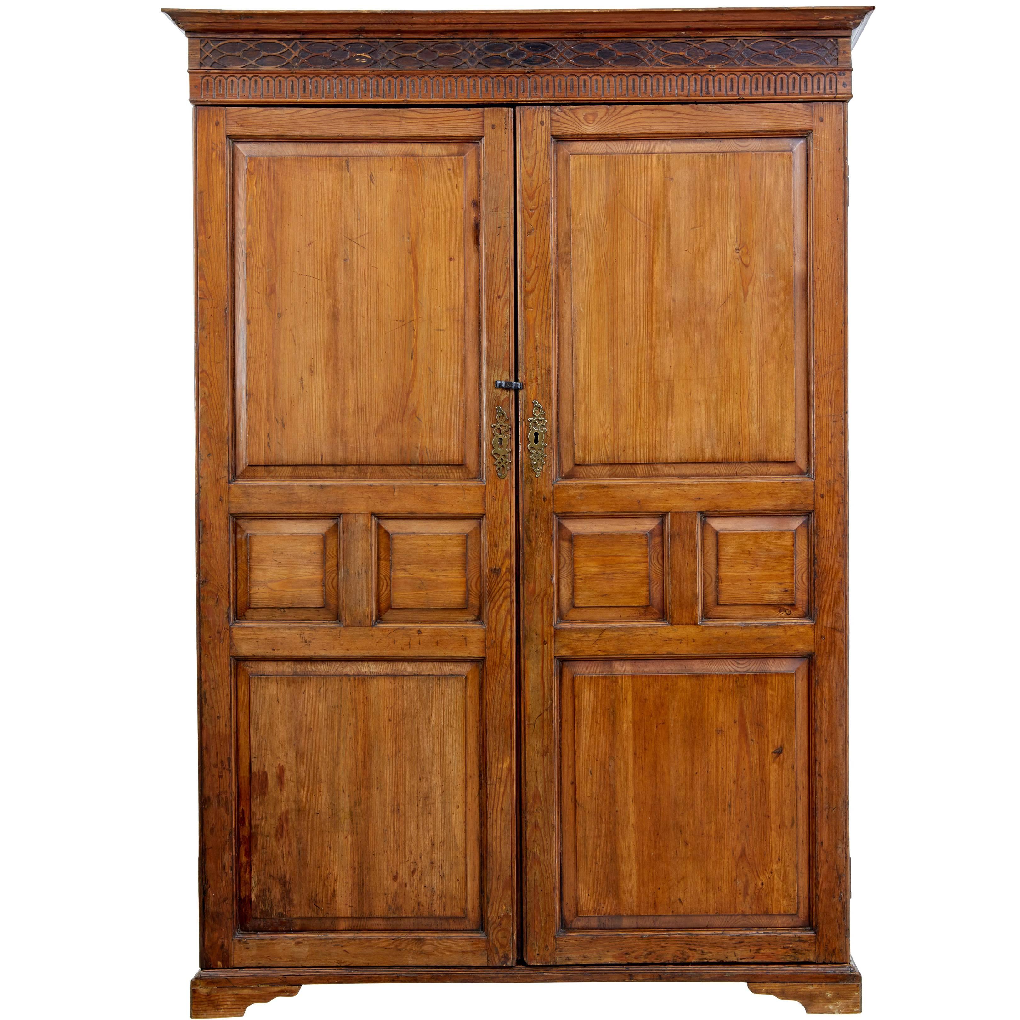 19th Century English William IV Pine House Keepers Cupboard