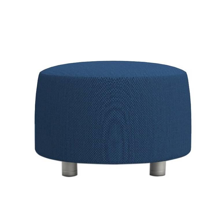 Ottoman Upholstered Conversation Blue Satyendra Pakhale, 21st Century For Sale