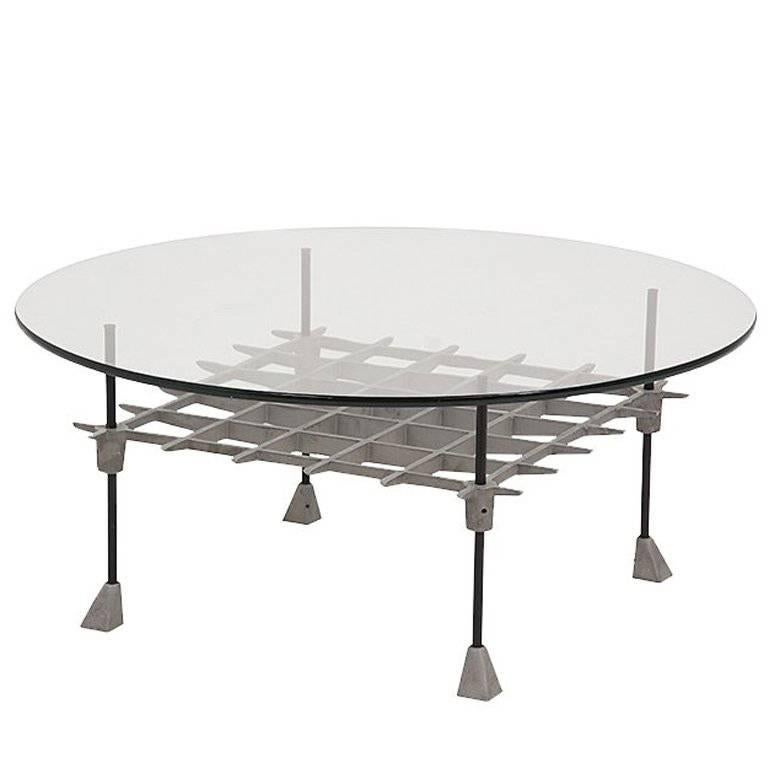 Aluminium “Grid” Coffee Table by Robert Josten