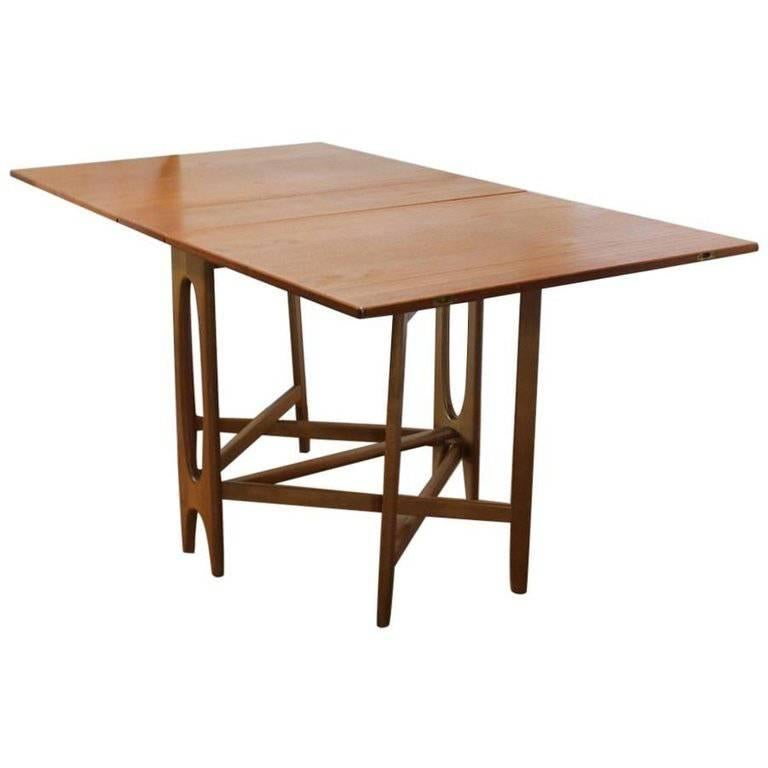 Midcentury Gateleg Folding Dinning Table For Sale