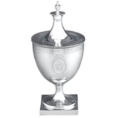 Antique Hester Bateman Silver Sugar Bowl, Urn Form
