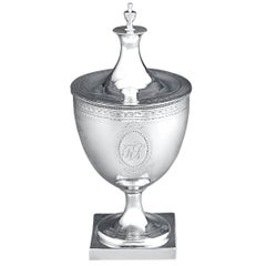 Hester Bateman Silver Sugar Bowl, Urn Form