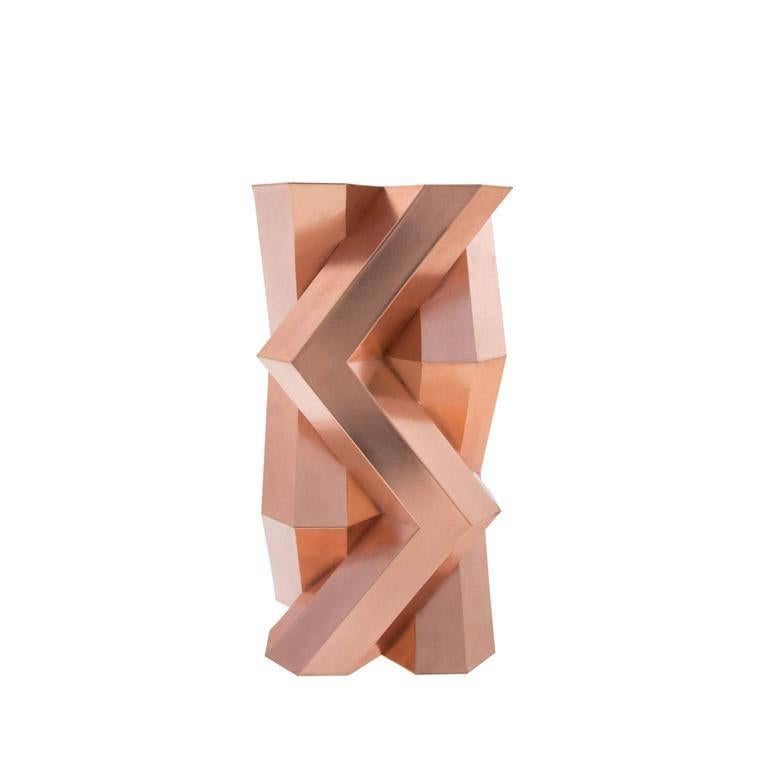 "Honey Bee" Small Copper Vase Designed by Lara Bohinc
