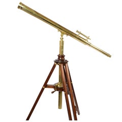 Astronomical Telescope Signed a. Franks Optician Manchester Mid-19th Century