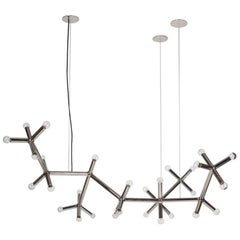 Nickel Nebula Chandelier, Design by Robert & Trix Haussmann for Remains Lighting