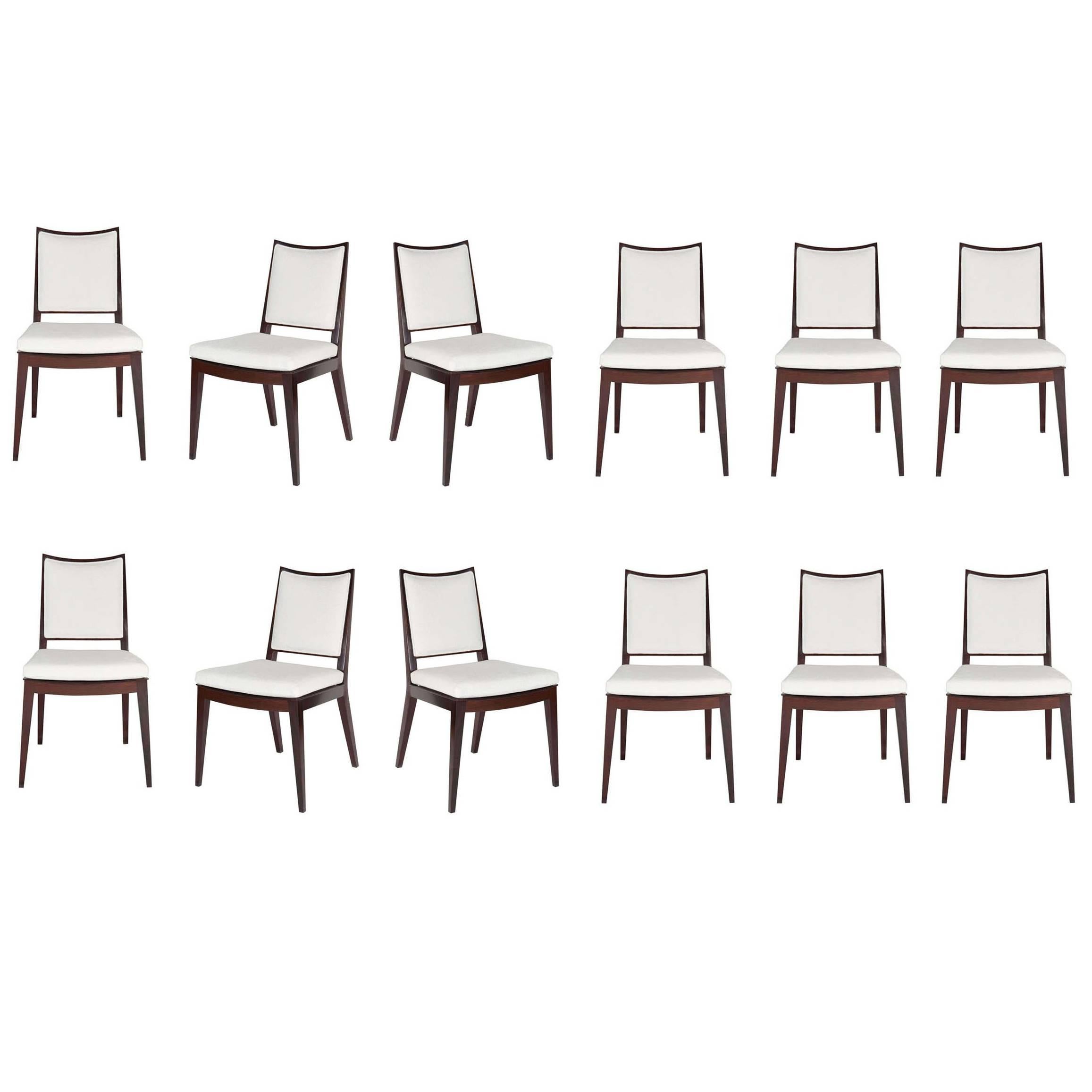 Set of 12 Frame Back Dining Chairs For Sale