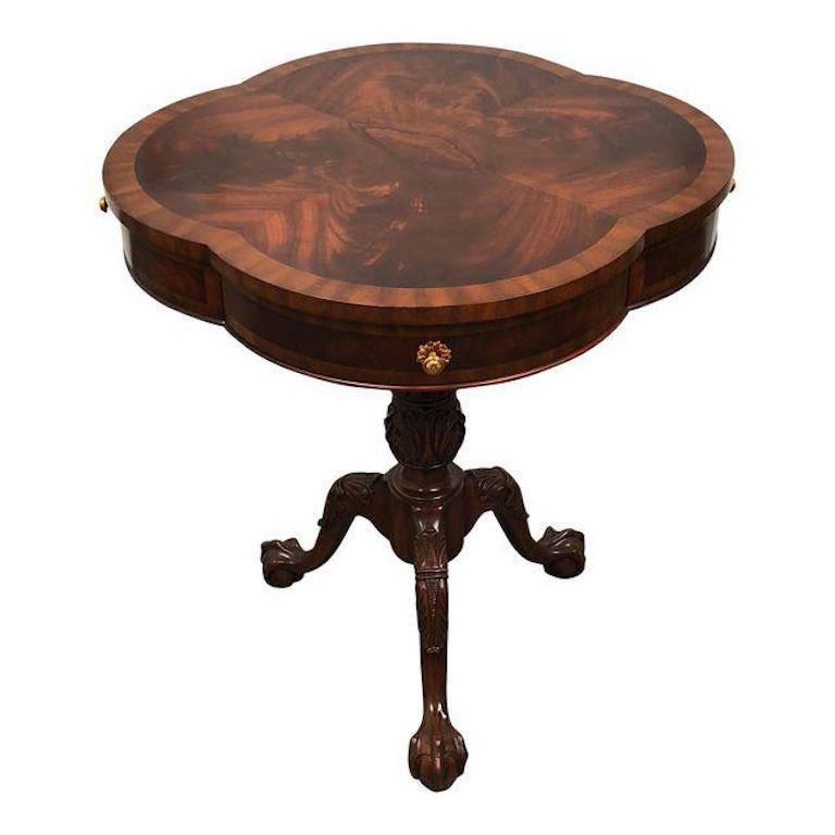 Maitland Smith Aged Regency Mahogany Tripod Side Table