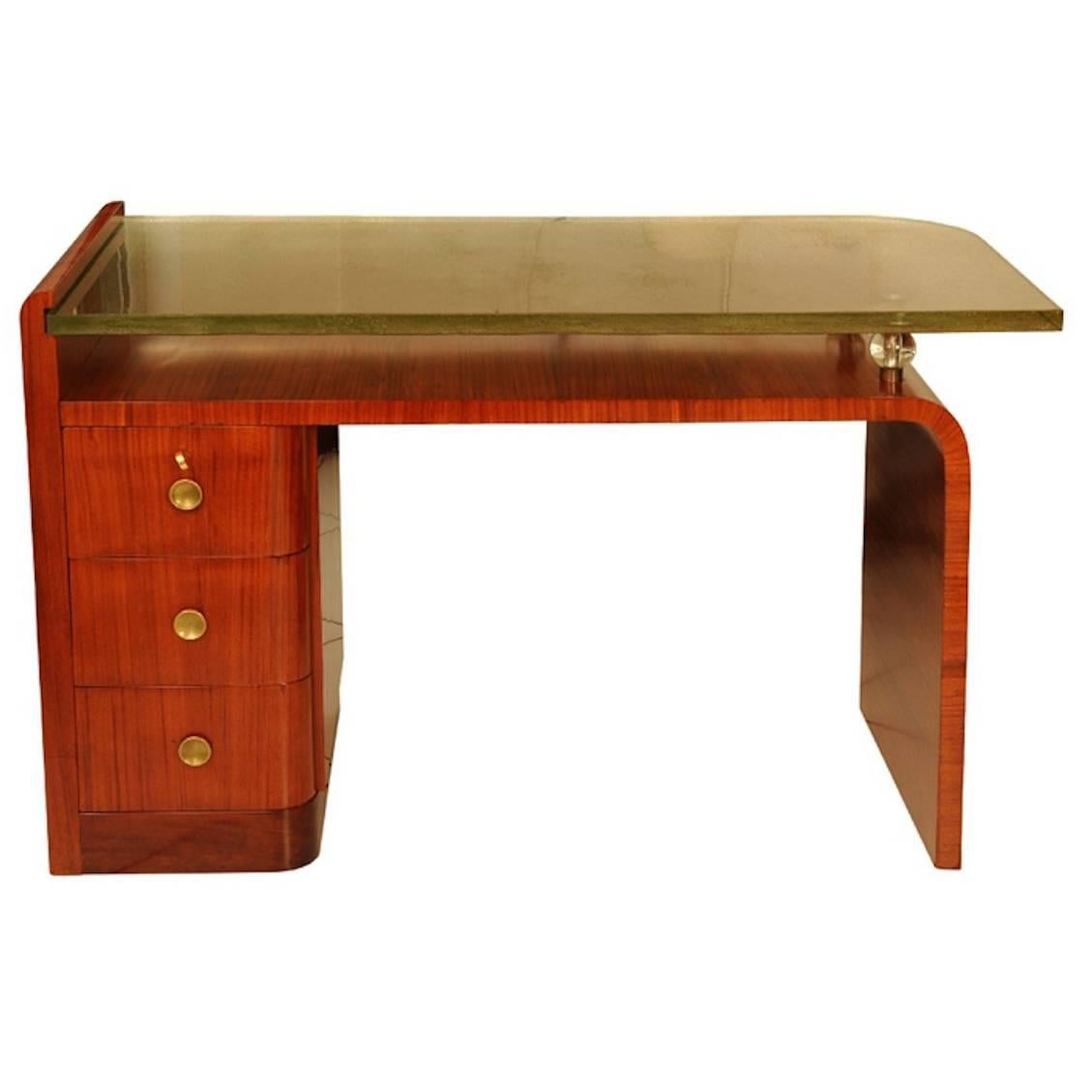 Rare Desk by Jacques Adnet, circa 1930