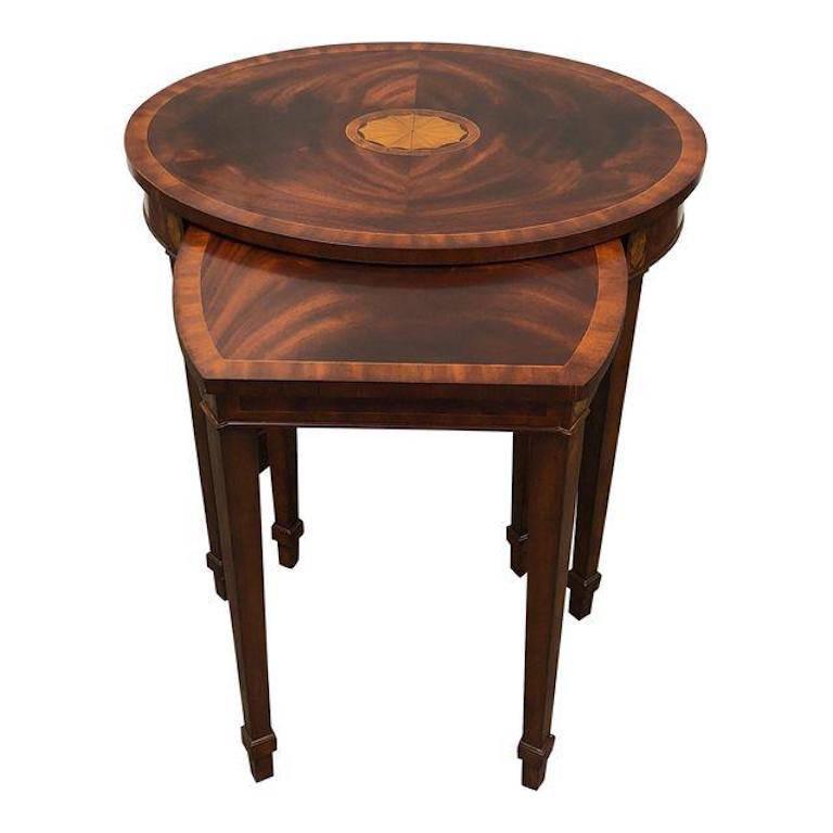 Pair of MaitlandSmith Mahogany Nesting Tables at 1stDibs