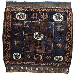 Handmade Antique Afghan Baluch Bag Face, 1900s, 1C396