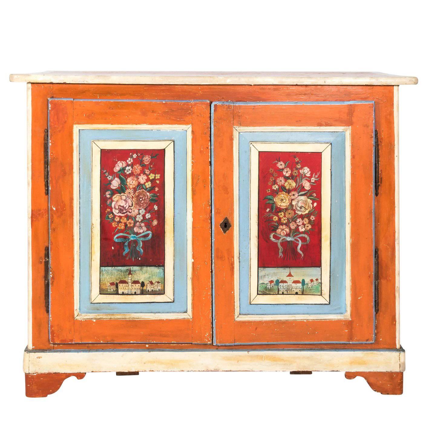 Italian Painted Sideboard For Sale