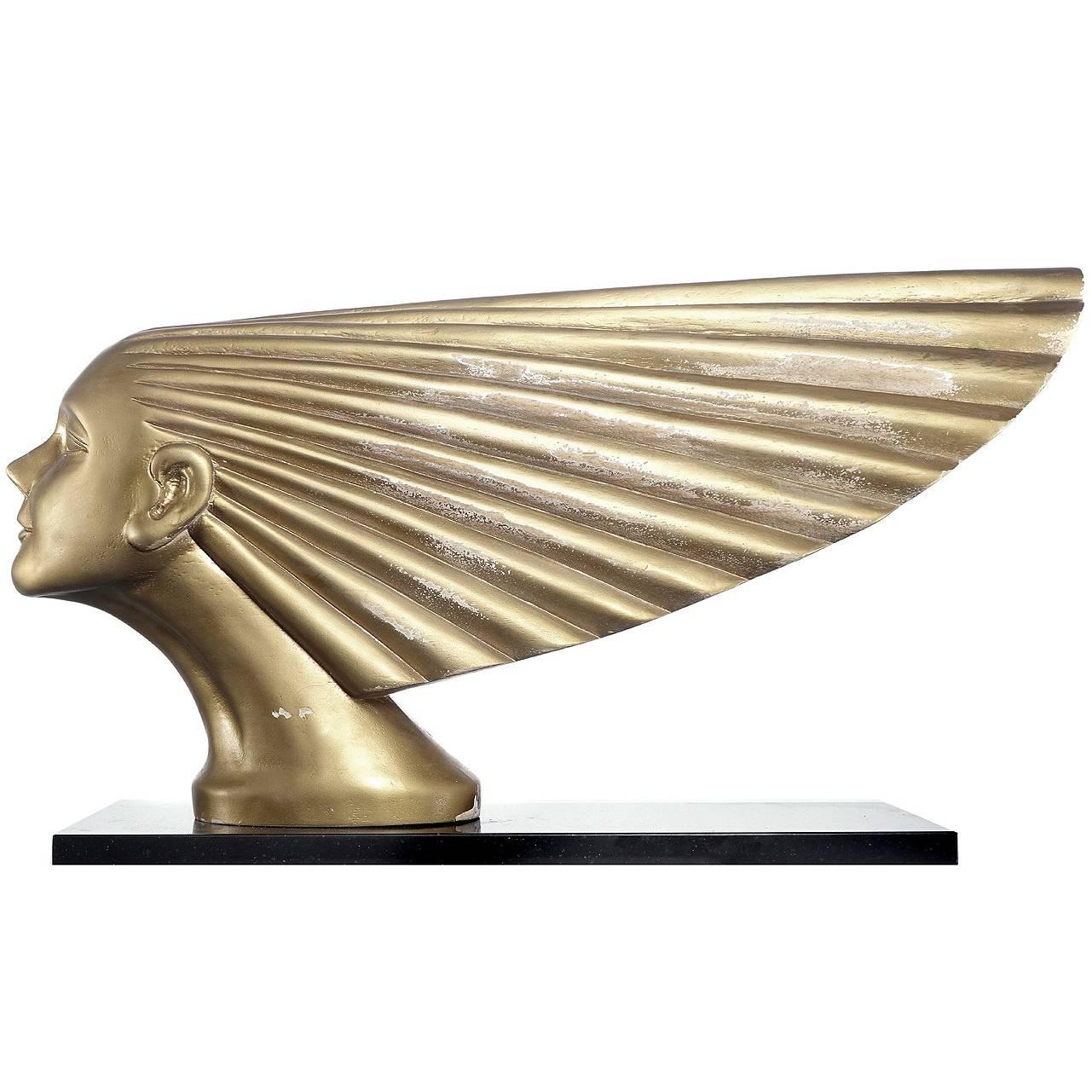 Lalique Victoire, Large Original Carved Wood Studio Model