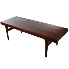 Vintage Rosewood Coffee Table with Tiles by Johannes Andersen, CFC Silkeborg, 1960s