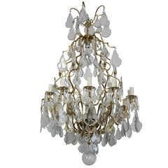 Louis XV Gilt Bronze and Cut-Glass Cage Chandelier
