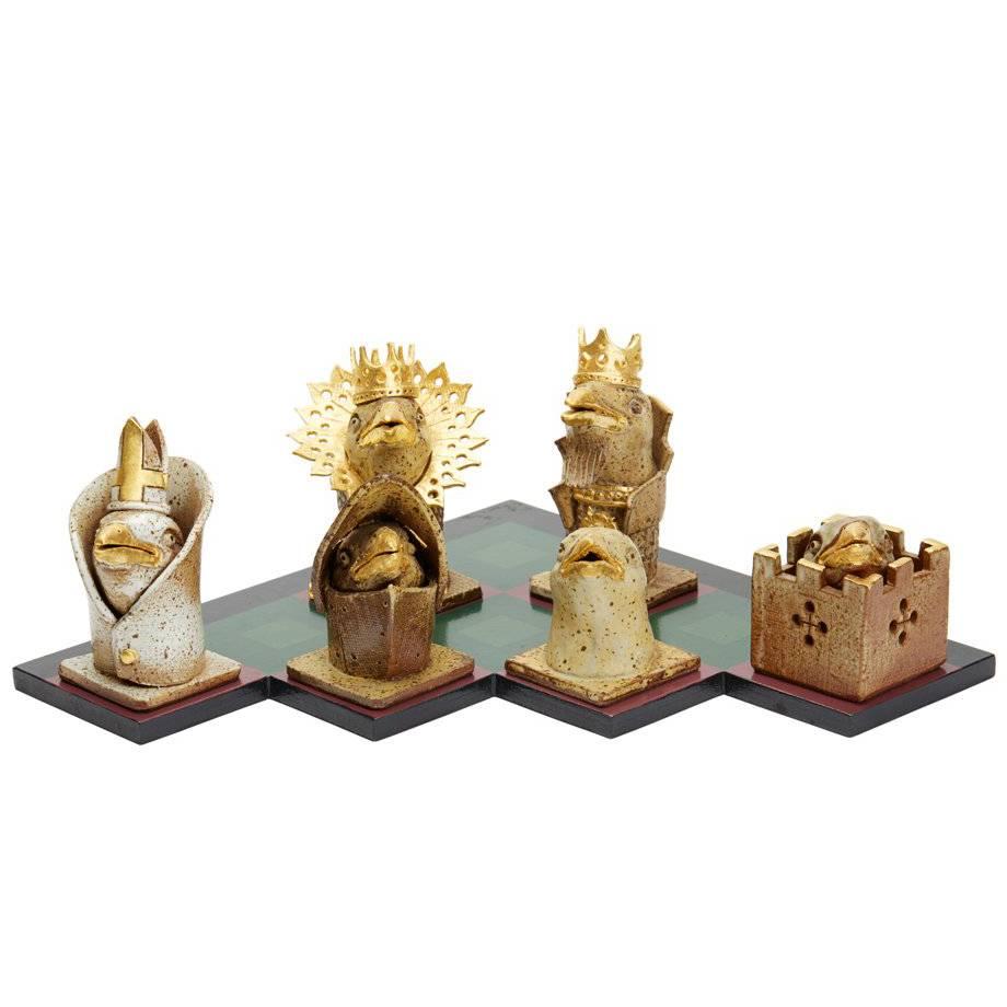 Kenneth Breeze Studio Pottery Chess Sculpture Installation