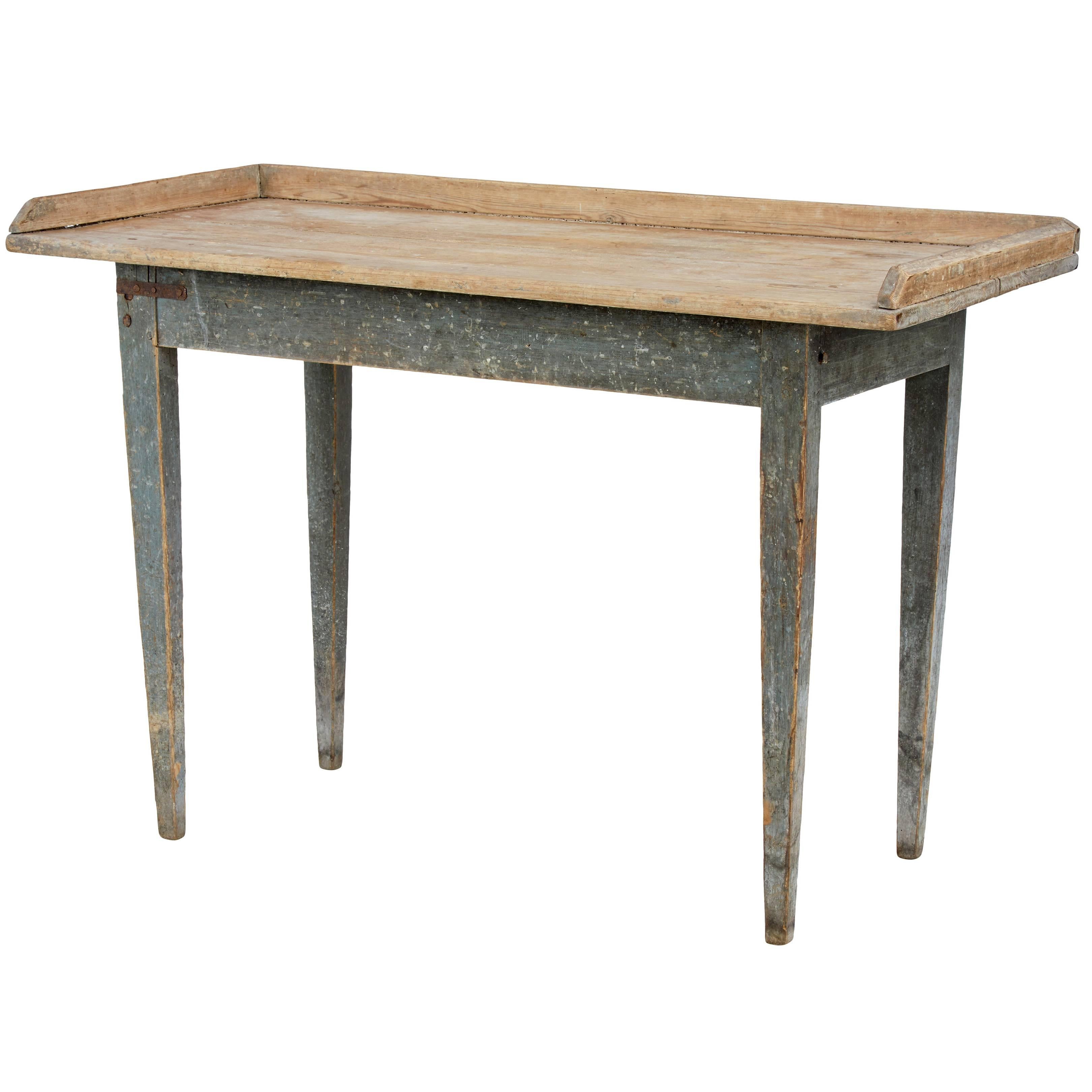 19th Century Swedish Scrubbed Pine Occasional Table