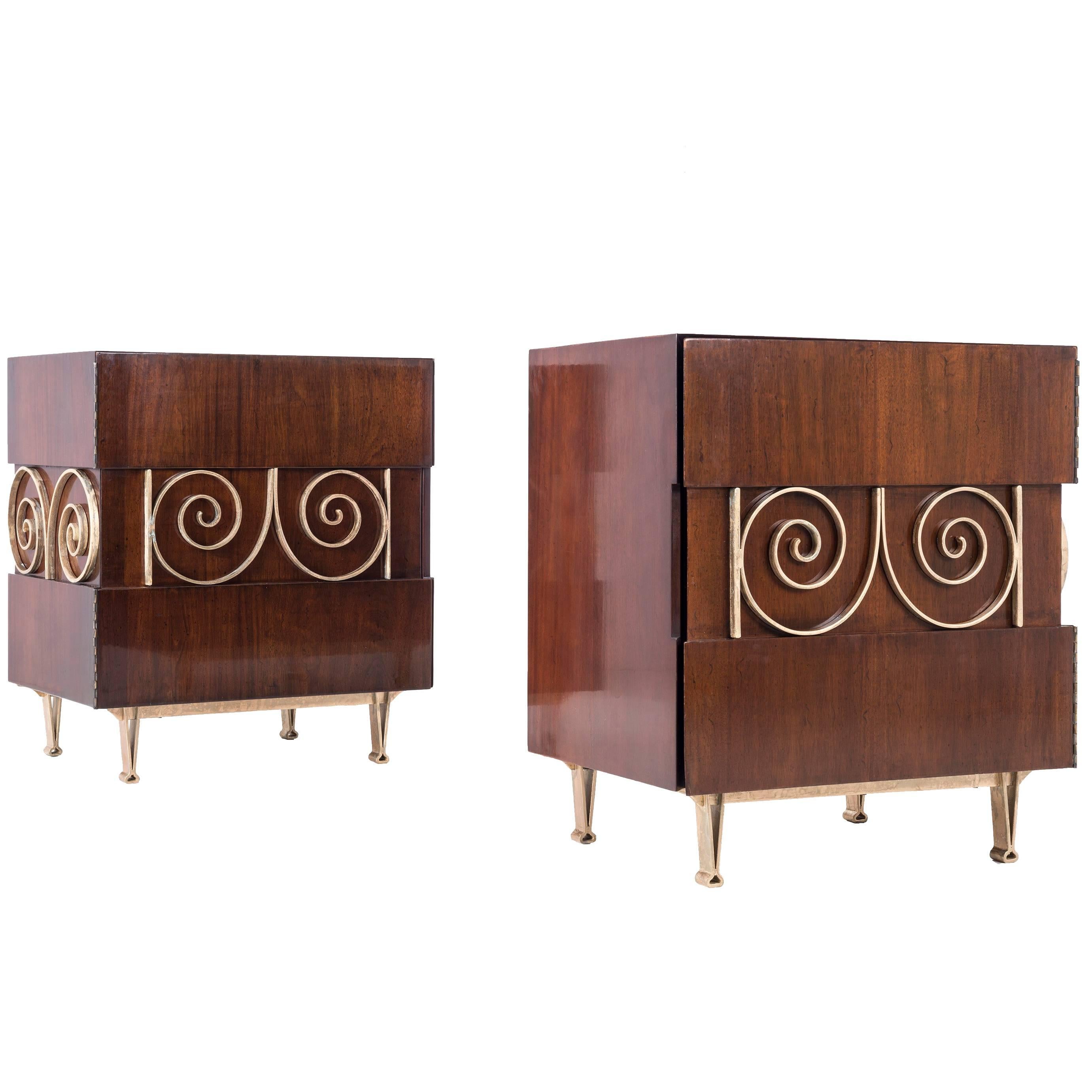 Edmund Spence Pair of End Tables or Nightstands