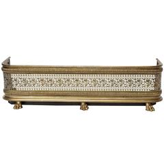 English Brass Fireplace Fender 7