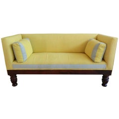 Antique 19th Century Classical Box Settee or Sofa