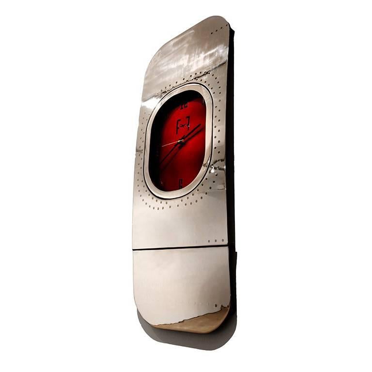 Aircraft Fuselage Clock, Red For Sale