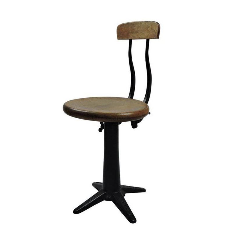 Spring Back Factory Chair by Singer, 1930s at 1stDibs