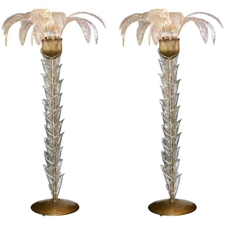 Set of Two Murano Floor Lamps