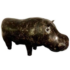Grand Vintage Omersa Hippo en cuir brun