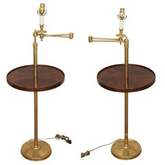 Vintage Pair of Finely Crafted Lamp Tables, Mahogany with Gilt Brass Mounts