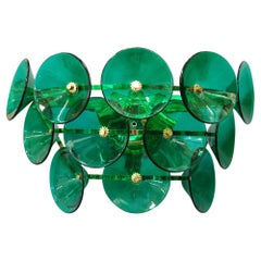 Murano Green Trumpet Sconce by Vistosi