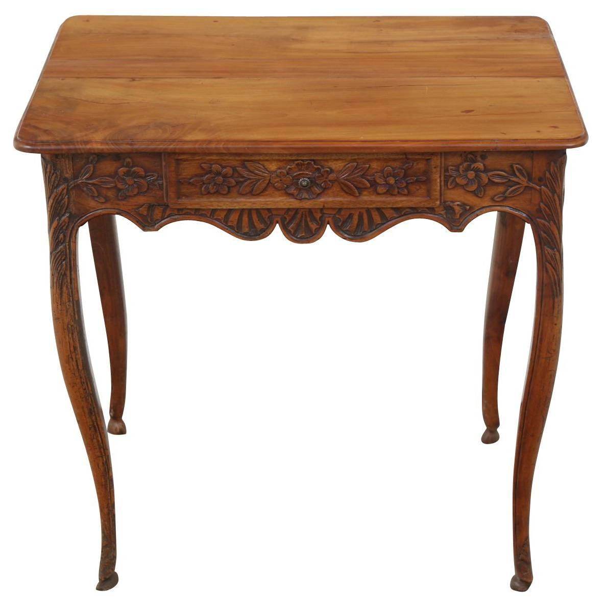 Louis XV Carved Walnut Side Table