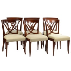 Set of Six Art Deco Dining Chairs by De Coene Freres