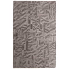 African Pattern One Area Rug in Hand-Tufted Wool by Milton Glaser Extra Large