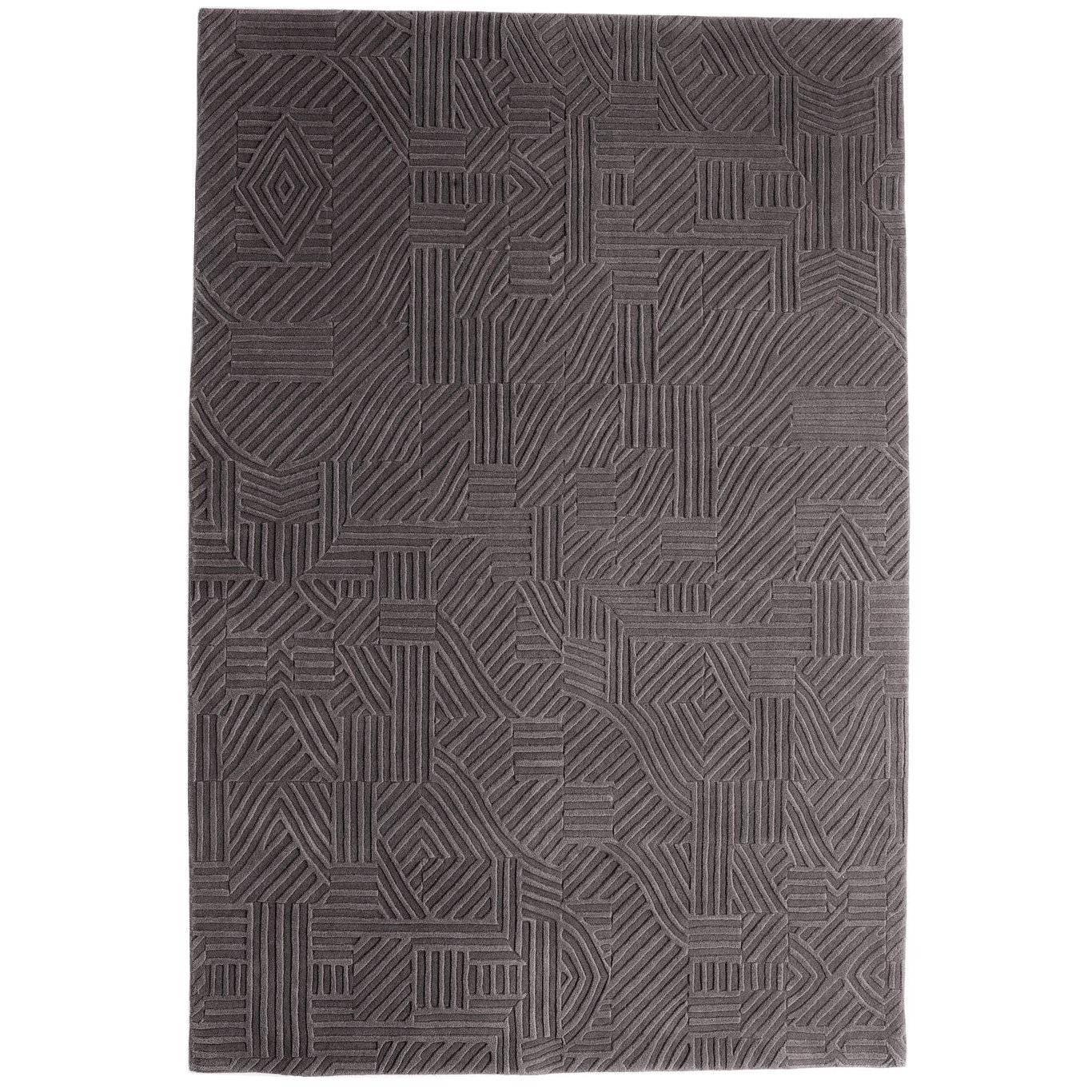 African Pattern Two Area Rug in Hand-Tufted Wool by Milton Glaser, Extra Large