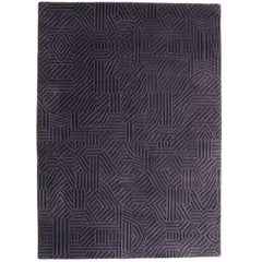 African Pattern Three Area Rug in Hand-Tufted Wool by Milton Glaser Extra Large
