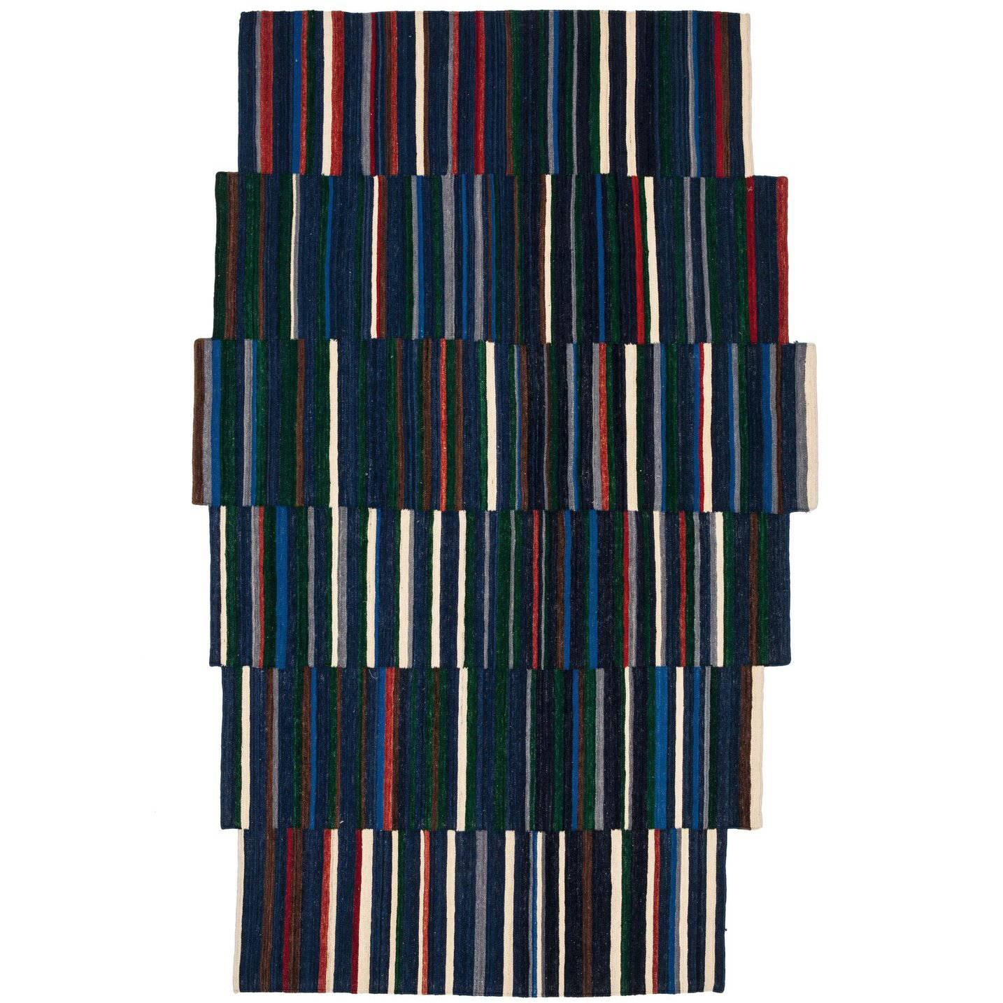 NANIMARQUINA tapis TRES STRIPES 200x300 cm (Vert - Laine et feutre