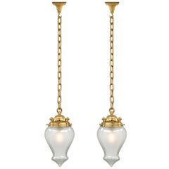 Antique Pair of Turn-of-the-Century Lanterns Possibly by Edward F. Caldwell 
Co.