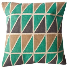 Geometric Mave Handwoven Modern Triangle Throw Pillow Cover