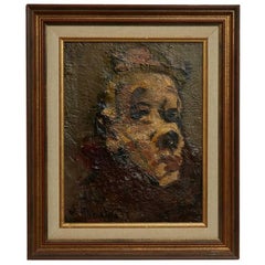 Clown Oil on Canvas By Vassyl Khmeluk