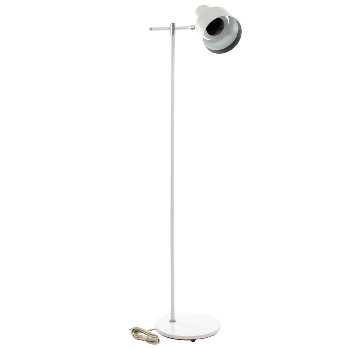 Junior Floor Lamp, White Reading Lamp by Jo Hammerborg, Fog & Mørup, 1960s