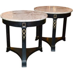 Great Pair of French Jansen Side Tables